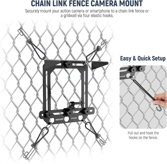 Detalle de NEEWER Zaunhalterung mit Sonnenschutz (PA036B) für Smartphone & Action-Kamera
