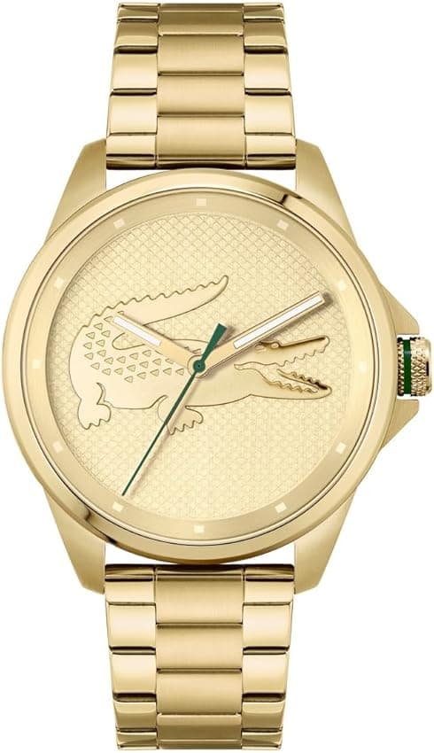 Imagen de Lacoste Reloj Analógico Hombre LE Croc🌟 Correa Dorada en OfertitasTOP