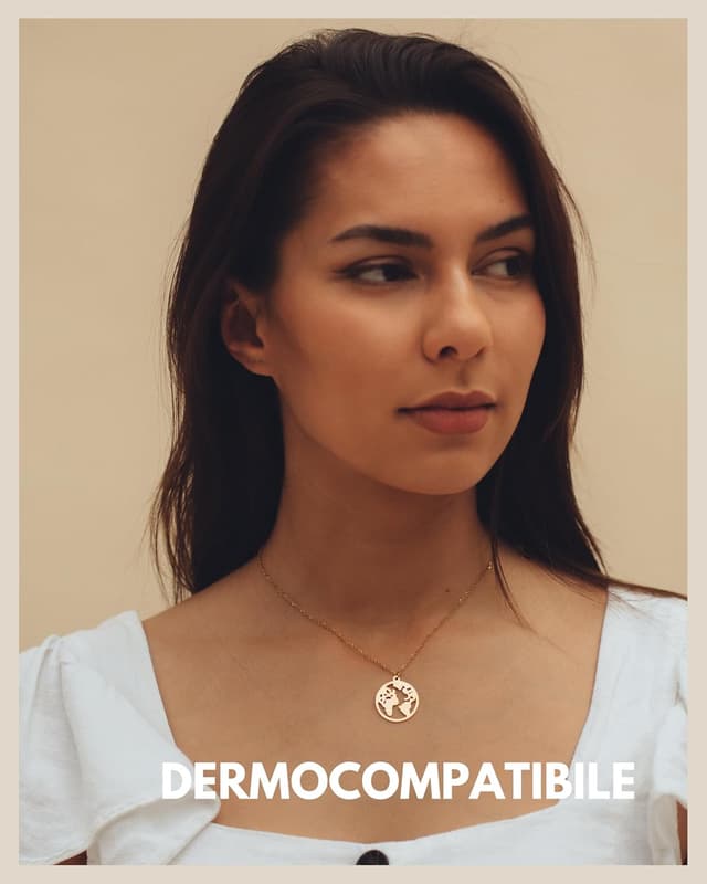 Detalle 2 de Collana globo terrestre regolabile 40 cm