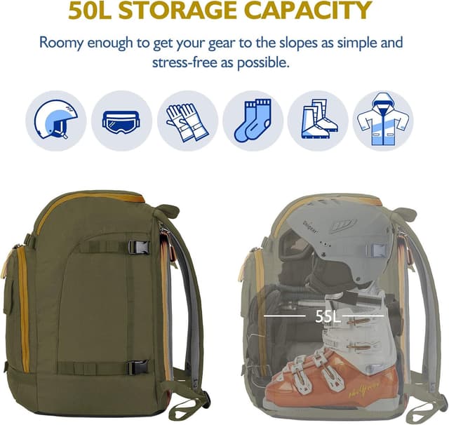 Detalle 2 de Unigear Skischuhrucksack 50L/70L