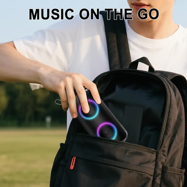 Thumbnail 6 de Hupoaf Bluetooth Speaker with Bluetooth 5.3, IPX7 rating and RGB light show