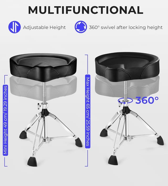 Thumbnail 2 de vangoa Saddle Shape Drum Stool 25.2 in