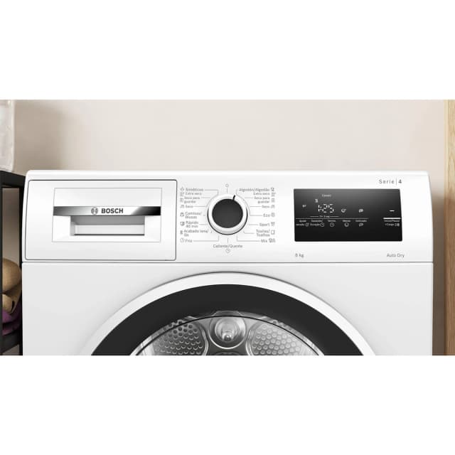 Detalle de Bosch WTR85V00ES secadora 8 kg bomba calor A++