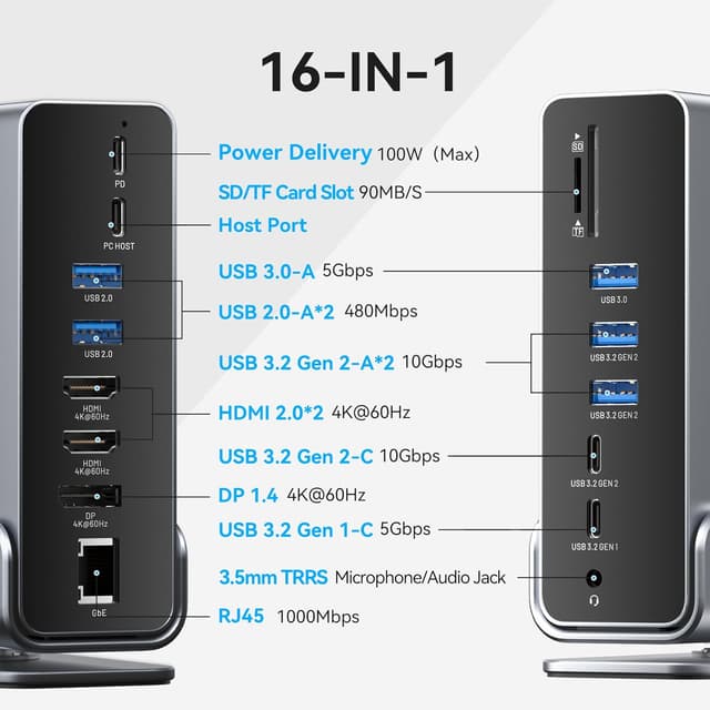 Thumbnail 1 de Vention Docking Station USB C 15-IN-1