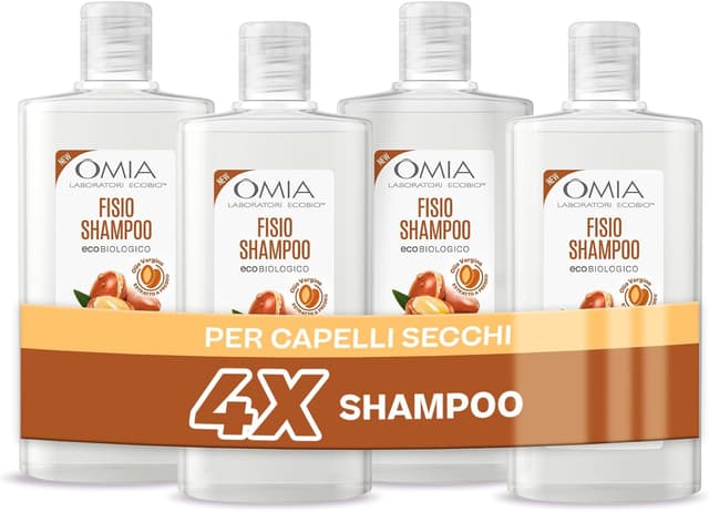 Imagen de Omia Fisio Shampoo Eco Bio Argan 4x200 ml en OfertitasTOP