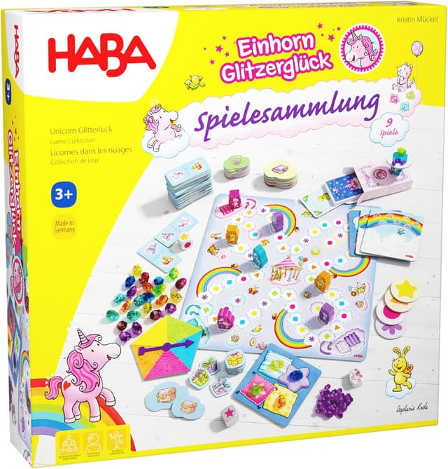 Imagen de HABA Einhorn Glitzerglück 9‑in‑1 Spielesammlung 🎲 en OfertitasTOP