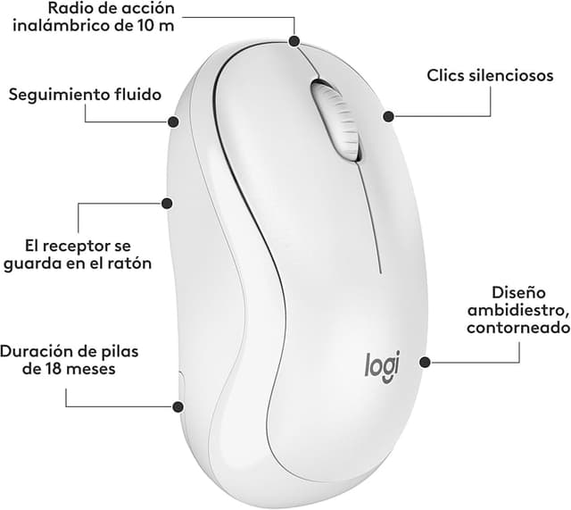 Thumbnail 6 de Logitech MK295 Teclado y ratón inalámbricos QWERTY 90% menos ruido ⌨