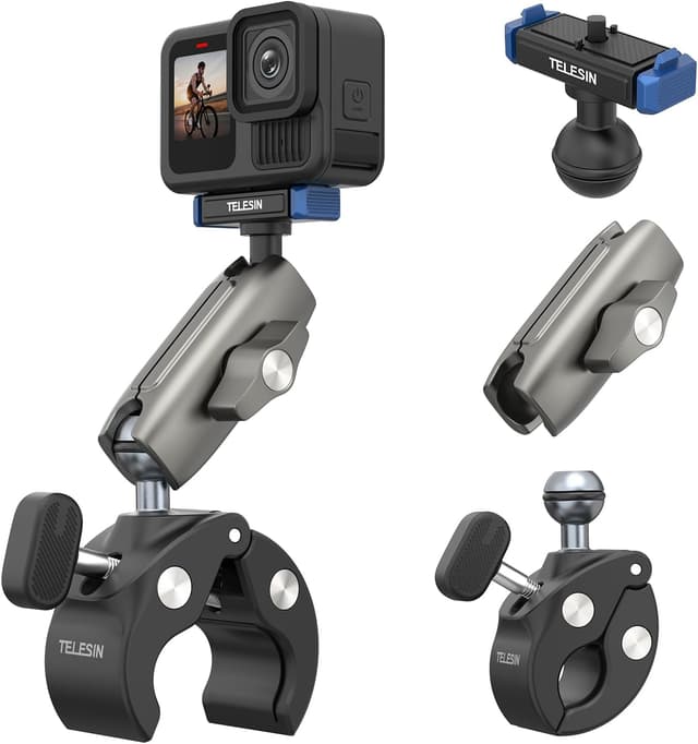 Detalle de TELESIN Super Clamp Mount for Hero 13 9-38mm