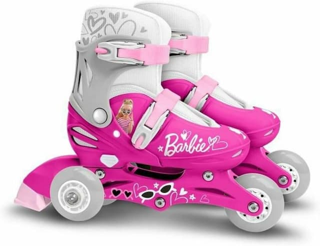 Detalle de Triskates rulli 2 in 1 Barbie 27-30 rosa: tri skate e roller in linea con freno