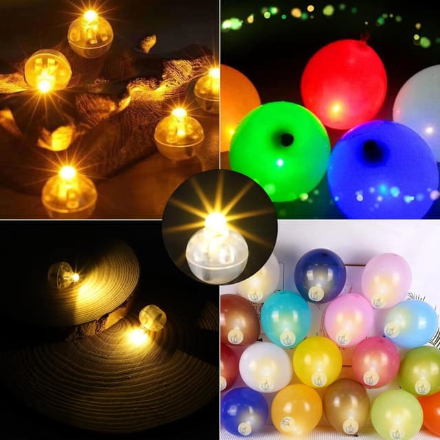 Thumbnail 6 de LED Ballons Lichter 60 Stück Mini Warmweiß 🎉