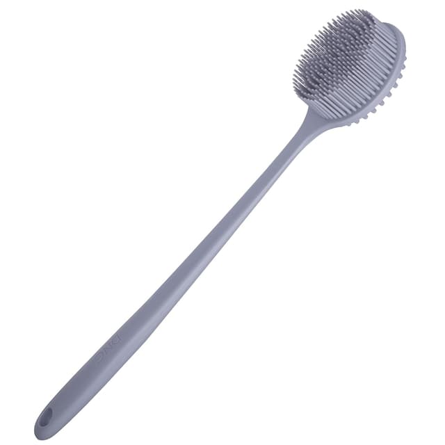 Detalle de DNC Silikon-Rückenschrubber für Dusche & Bad mit langem Griff (grau)