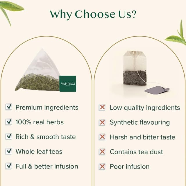 Thumbnail 5 de VAHDAM Mint Melody Té Verde 🌿 100 Bolsitas de Menta Natural