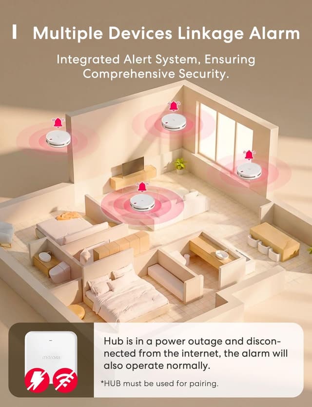 Thumbnail 2 de Meross Rilevatore di fumo Wi‑Fi connesso 33 mm