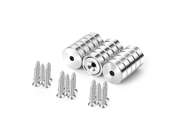 Thumbnail 6 de Neosmuk Scheibenmagnet mit Loch (30 kg), 25 mm flach – 5er-Pack