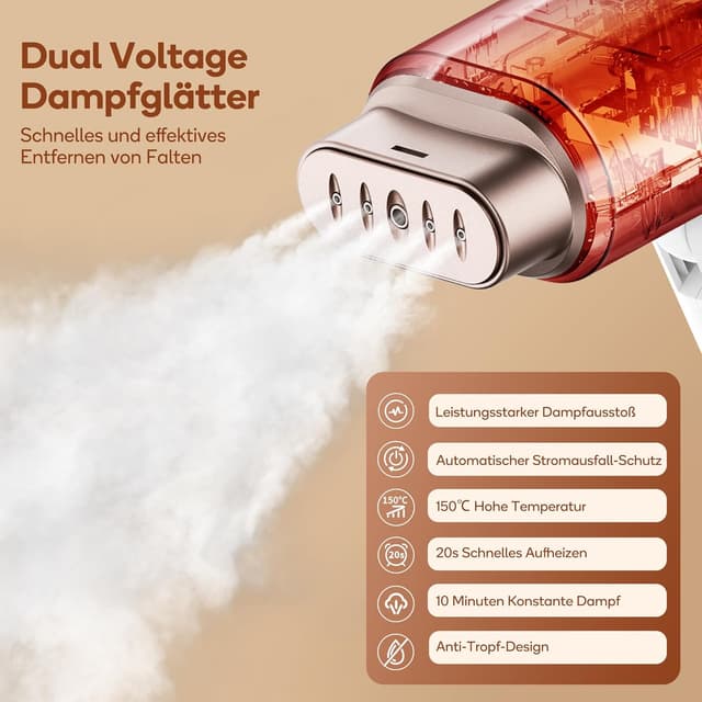 Thumbnail 4 de Newbealer Steamer Reise Dampfglätter 1200W
