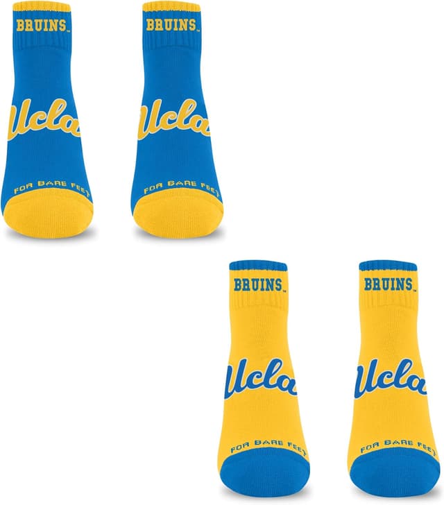 Detalle 2 de For Bare Feet NCAA Unisex Kids Front and Center 2-Pack Team Colors (UCLA Bruins)