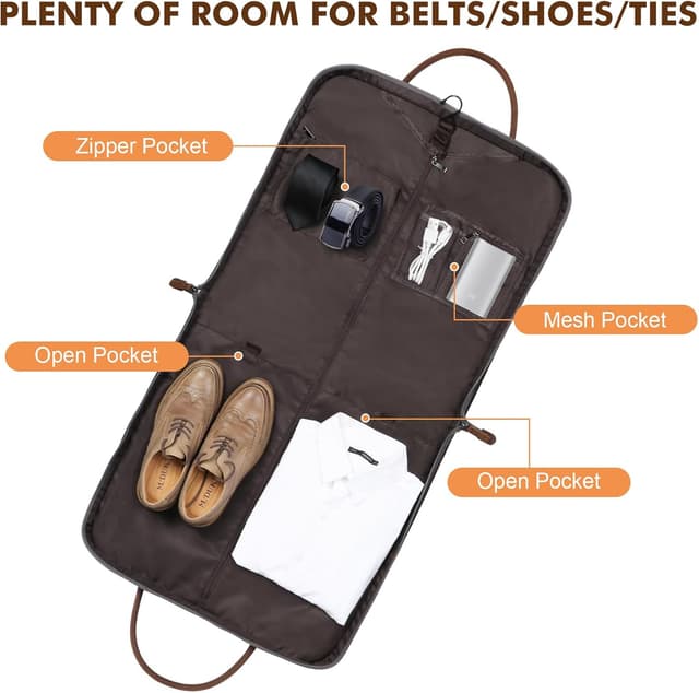 Detalle de S-Zone sac à main pour voyage d’affaires en toile et cuir, homme & femme