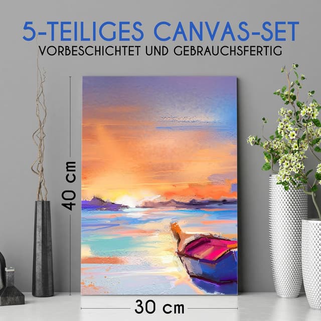 Detalle 2 de ZENACOLOR 5 Leinwände 30 x 40 cm