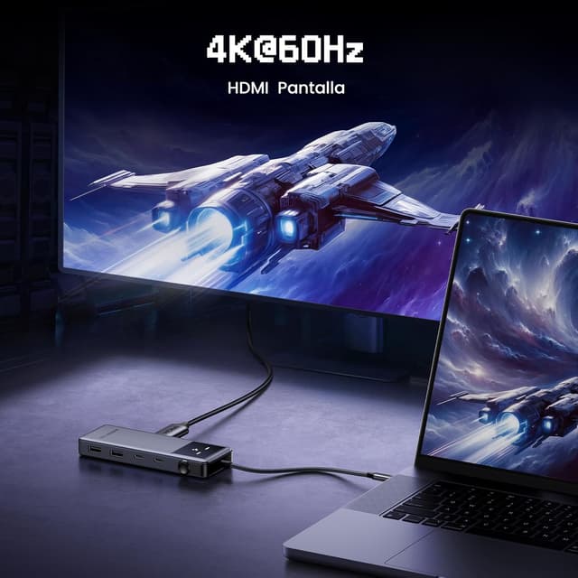 Detalle de UGREEN Uno Hub USB-C 10Gbps HDMI 4K 60Hz 🚀