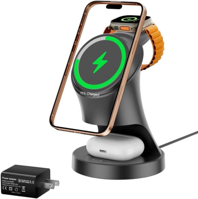 Detalle de 3 in 1 Wireless Charging Station for Apple Devices