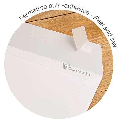 Detalle de Clairefontaine 10250C – Pochettes blanches C4 ⚙