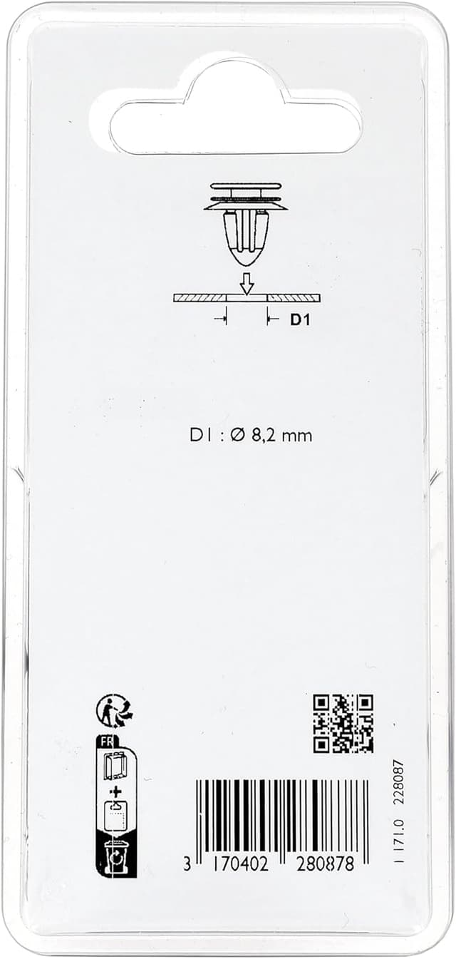 Detalle de Restagraf attacchi per pannello in poliacetale ed elastomero (RIF. 228087) – blister da 4