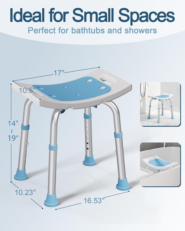 Thumbnail 2 de HOMLAND Shower Chair 400 lb adjustable shower stool