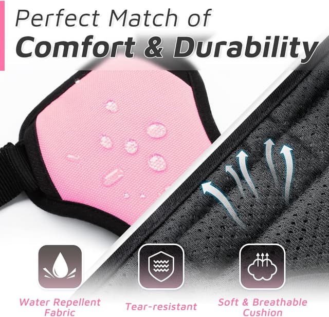 Thumbnail 6 de Eagloo Dog Harness Small Dog (Pink, Size S) – Adjustable soft padded vest with front no-pull clip and reflective strips