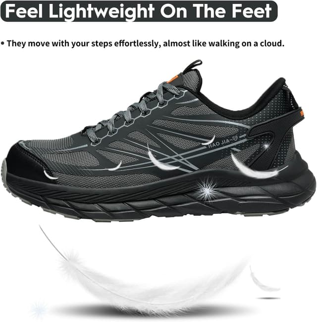 Detalle de RUGNOR Safety Trainers Steel Toe Cap Trainers for Men & Women – lightweight, breathable, non-slip work shoes