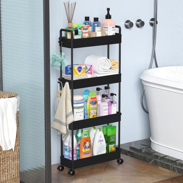 Thumbnail 6 de SOLEJAZZ 4-Tier Slim Storage Trolley