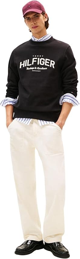 Detalle 2 de Tommy Hilfiger Arch Crew Sudadera Negro M