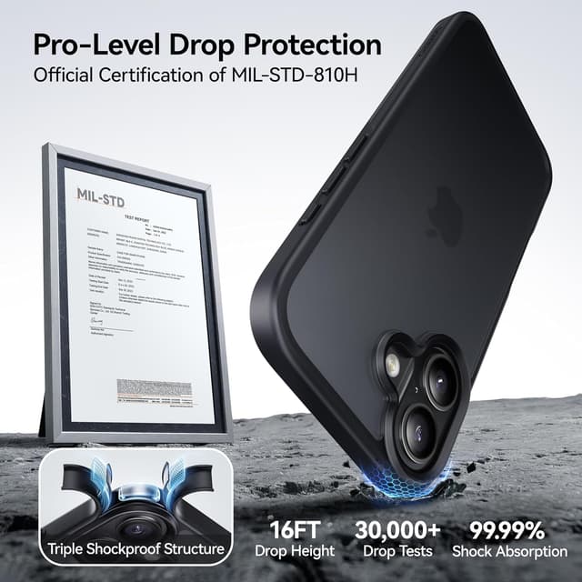 Detalle 2 de CASEKOO Armor Shockproof iPhone 17 case 16FT