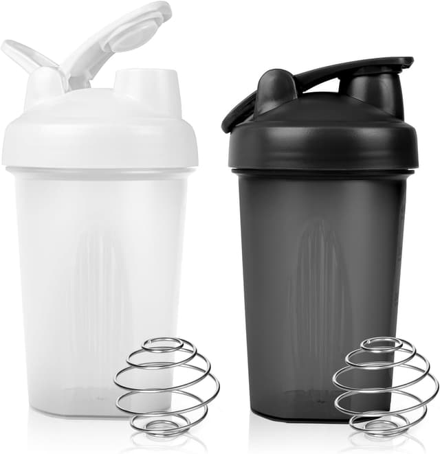 Thumbnail 6 de ACWOO 500ml Protein Shaker Bottle (2-pack) with Stainless Steel Mixing Ball, BPA-free, leakproof flip-top lid