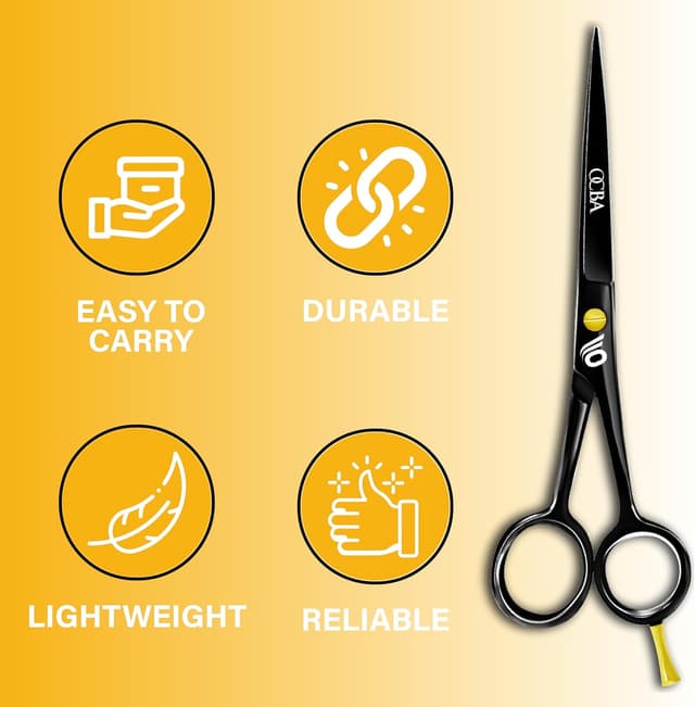 Detalle de OCBA forbici da parrucchiere in acciaio inox 6 pollici (classiche nere)