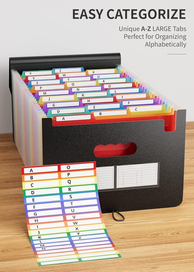 Detalle de Accordion file organiser 26 pockets for A4