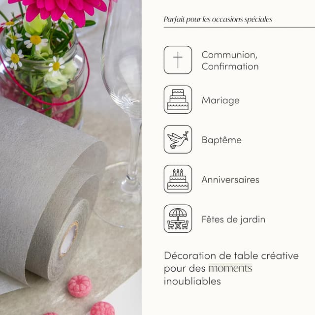 Thumbnail 1 de 100%Mosel Chemin de Table 30 cm x 25 m 🎉