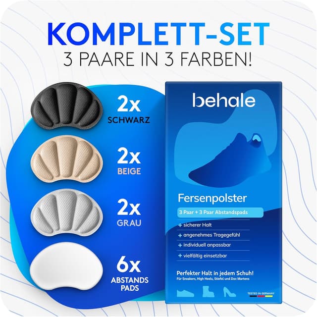 Detalle 2 de BEHALE Fersenpolster mit 3M Kleber, 3 Paar
