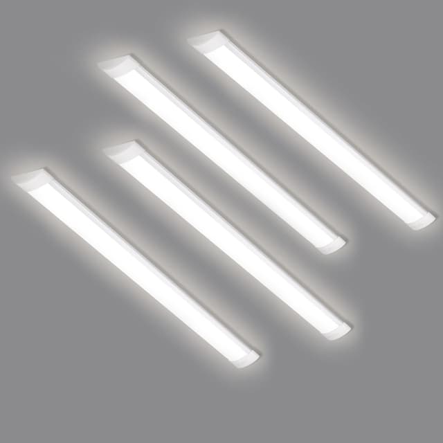 Detalle de HUMIGA 4 Pack 4ft LED Batten Light (40W, 3600lm) – Neutral White 4000K, IP20