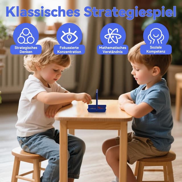 Detalle de Pup Go „4 in einer Reihe“ im Taschenformat – Strategiespiel für 2 Spieler ab 3 Jahren