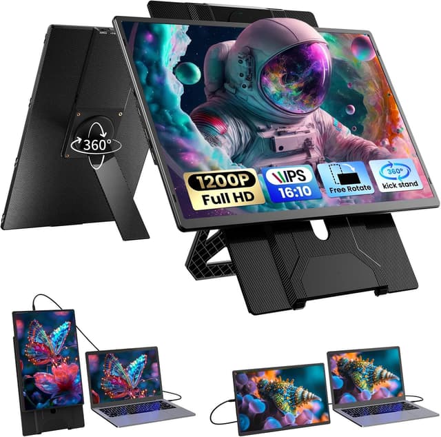 Detalle de Blackview 16-inch portable monitor (1080P+120P) with magnetic rotating stand