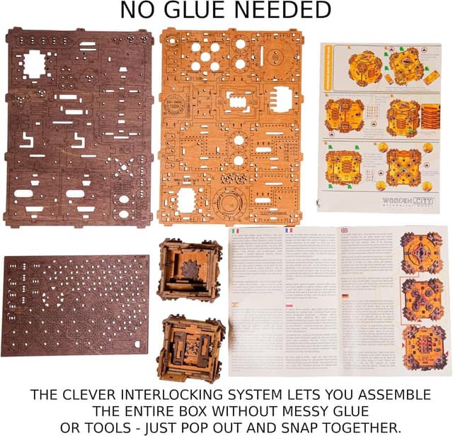 Thumbnail 6 de WOODEN.CITY Tesseract Holzpuzzle Box 185 Teile 🧩