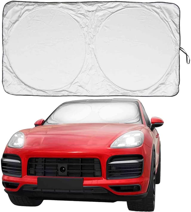 Detalle de Parasole auto parabrezza interno pieghevole riflettente 150 x 70 cm con protezione UV