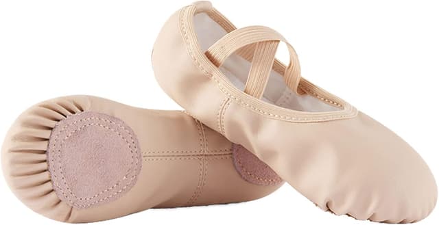 Detalle de TETSUO Girls Ballet Shoes – Indoor ballet flats for toddlers and kids
