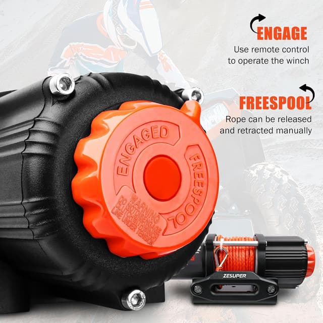 Thumbnail 2 de ZESUPER 4500 lb winch 🛠
