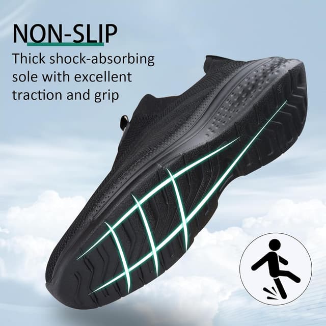 Detalle de Giniros Herren Slip-on Sneaker aus Mesh – ohne Schnürsenkel, leicht und atmungsaktiv