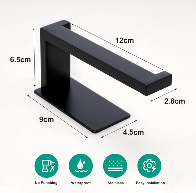 Thumbnail 5 de Eowihor Toilettenpapierhalter selbstklebend aus Edelstahl 🚽