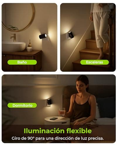 Detalle 2 de AUVON lámpara de noche con sensor 90°