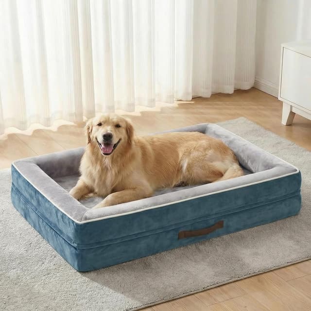 Detalle de Renvix XL Orthopedic Dog Bed (117x76x19cm) – Waterproof sofa-style mattress with removable washable cover