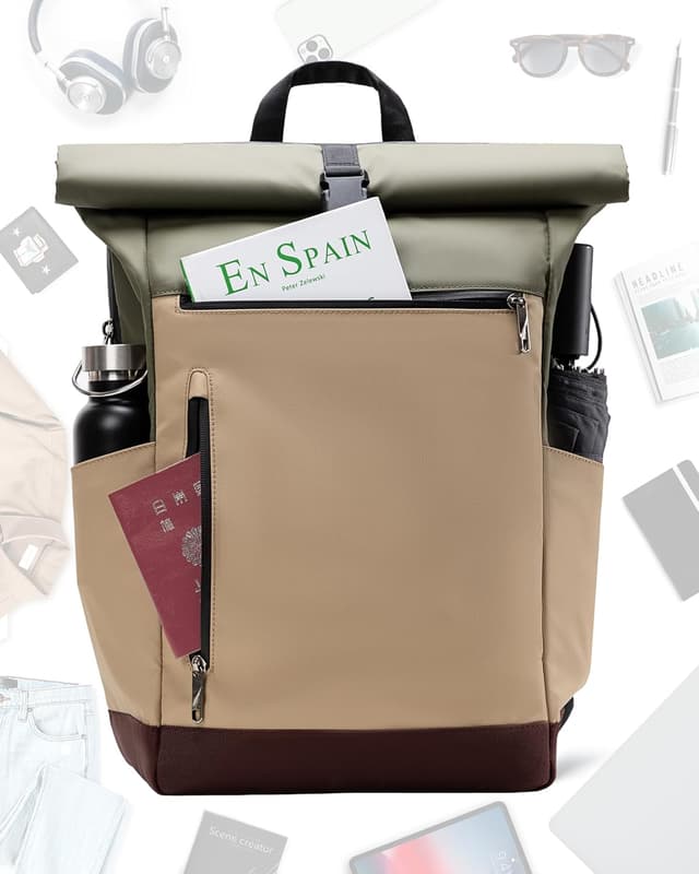 Thumbnail 3 de Inateck RollTop Rucksack 25–30L für Uni & Alltag