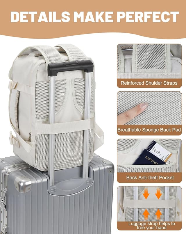 Detalle 2 de MOCOCITO Underseat Cabin Bag 40x20x25 (20L) with Laptop Compartment for 15.6-inch